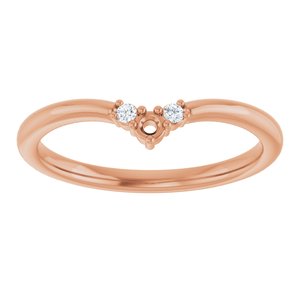 14K Rose .06 CTW Lab-Grown Diamond Contour Band Ethereal Legacy Boutiques