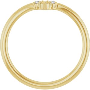 14K Yellow .06 CTW Lab-Grown Diamond Contour Band Ethereal Legacy Boutiques