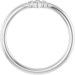 Platinum .06 CTW Natural Diamond Contour Band Ethereal Legacy Boutiques