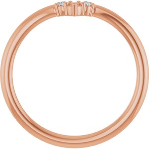 14K Rose .06 CTW Lab-Grown Diamond Contour Band Ethereal Legacy Boutiques