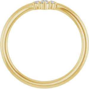 14K Yellow .06 CTW Natural Diamond Contour Band Ethereal Legacy Boutiques