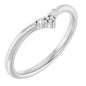 Platinum .06 CTW Lab-Grown Diamond Contour Band Ethereal Legacy Boutiques