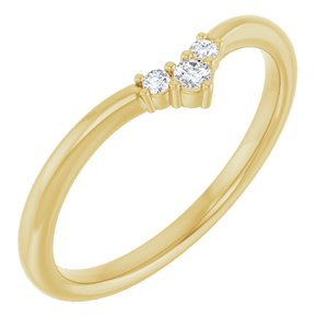 14K Yellow .06 CTW Natural Diamond Contour Band Ethereal Legacy Boutiques