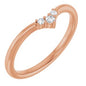 14K Rose .06 CTW Natural Diamond Contour Band Ethereal Legacy Boutiques