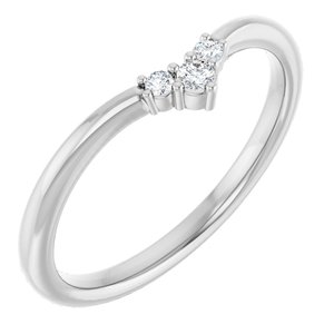 14K White .06 CTW Natural Diamond Contour Band Ethereal Legacy Boutiques