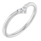 Platinum .06 CTW Natural Diamond Contour Band Ethereal Legacy Boutiques