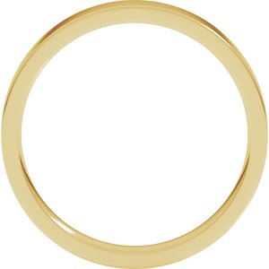 18K Yellow 3 mm Flat Comfort Fit Light Band Size 8.5 Ethereal Legacy Boutiques