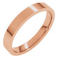 18K Rose 3 mm Flat Comfort Fit Light Band Size 8 Ethereal Legacy Boutiques