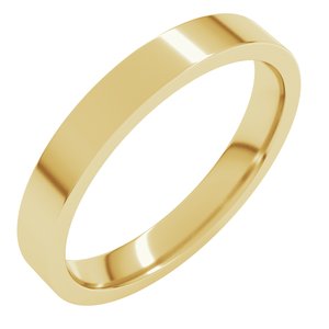 10K Yellow 3 mm Flat Comfort Fit Light Band Size 8.5 Ethereal Legacy Boutiques