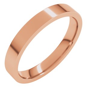 10K Rose 3 mm Flat Comfort Fit Light Band Size 9.5 Ethereal Legacy Boutiques