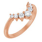 14K Rose 1/3 CTW Natural Diamond Contour Band Ethereal Legacy Boutiques