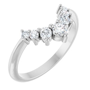 14K White 1/3 CTW Natural Diamond Contour Band Ethereal Legacy Boutiques