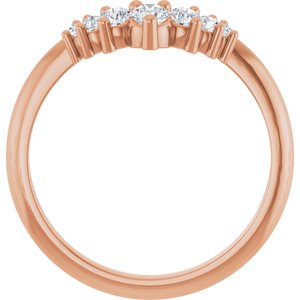 14K Rose 1/3 CTW Natural Diamond Contour Band Ethereal Legacy Boutiques