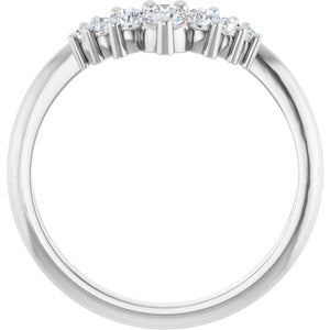 Platinum 1/3 CTW Natural Diamond Contour Band Ethereal Legacy Boutiques