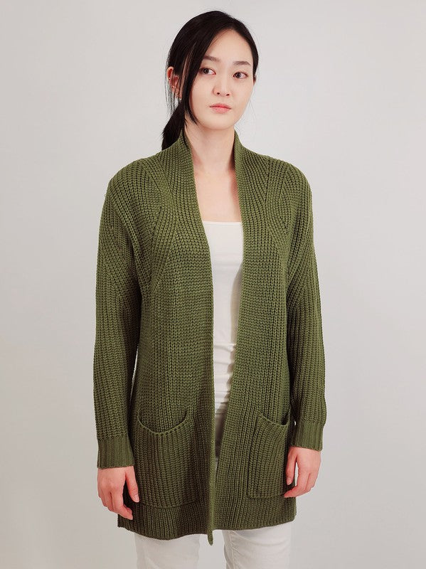 Open Front Waffle Knit Sweater Cardigan w/ Pocket Shop Style & More | Fresh Looks, Everyday Deals & Free Shipping