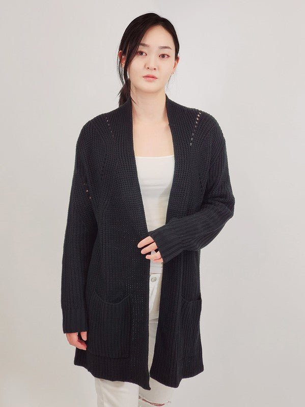 Open Front Waffle Knit Sweater Cardigan w/ Pocket Shop Style & More | Fresh Looks, Everyday Deals & Free Shipping