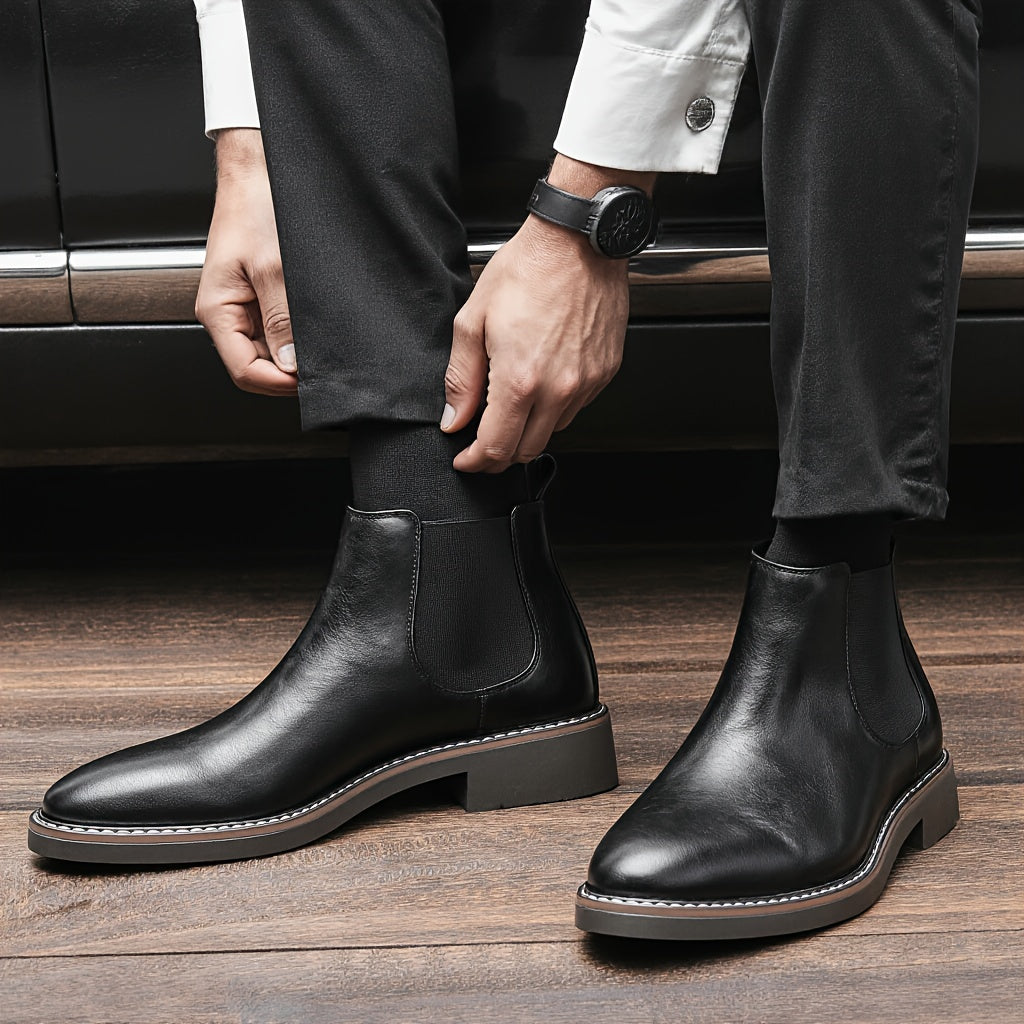 Men'S Chelsea Boots Available in Sizes 40-46, Classic Style Ankle Boots for Casual Wear #KD5232 NovaCart