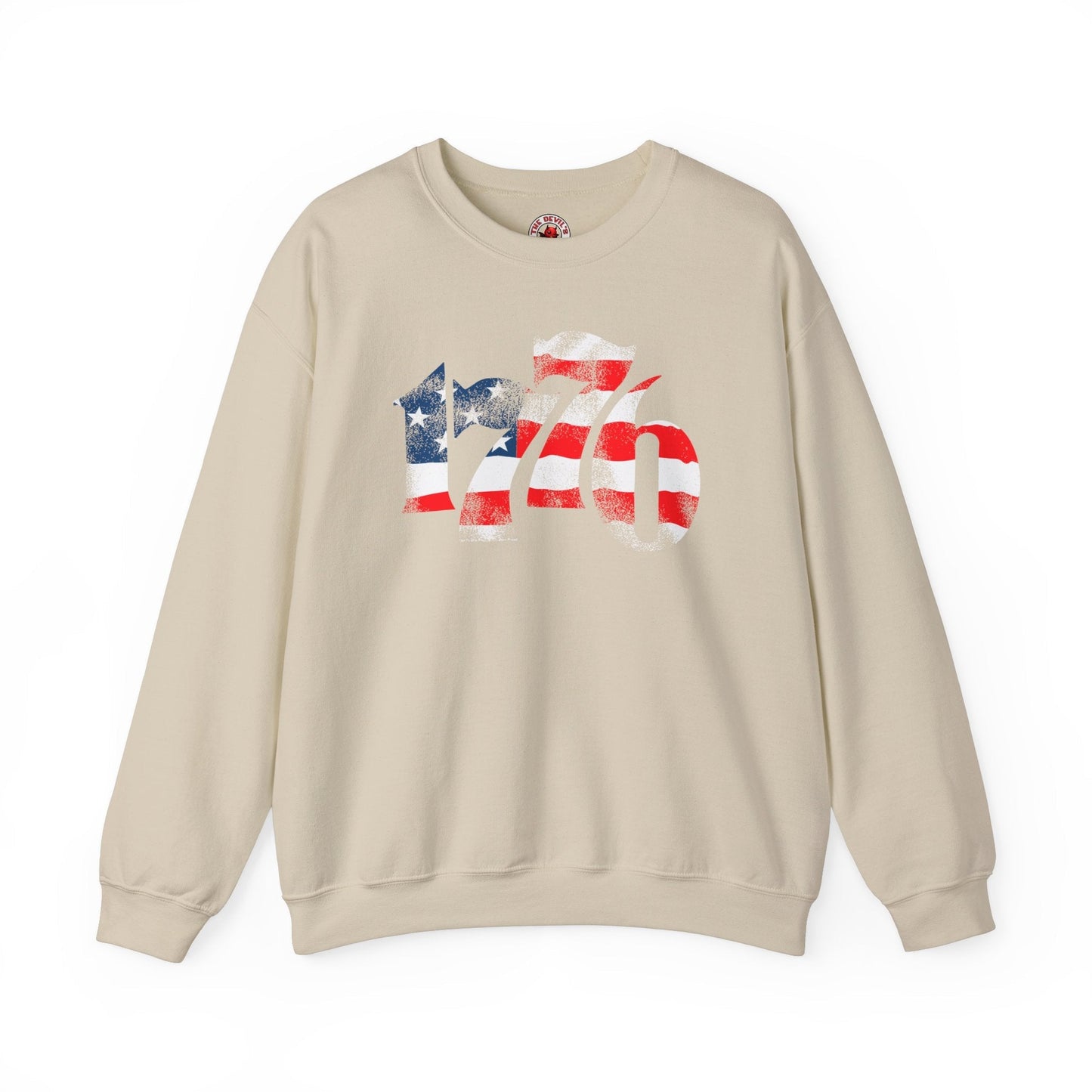 1776 American Flag Crewneck Sweatshirt The Devil's Pickle