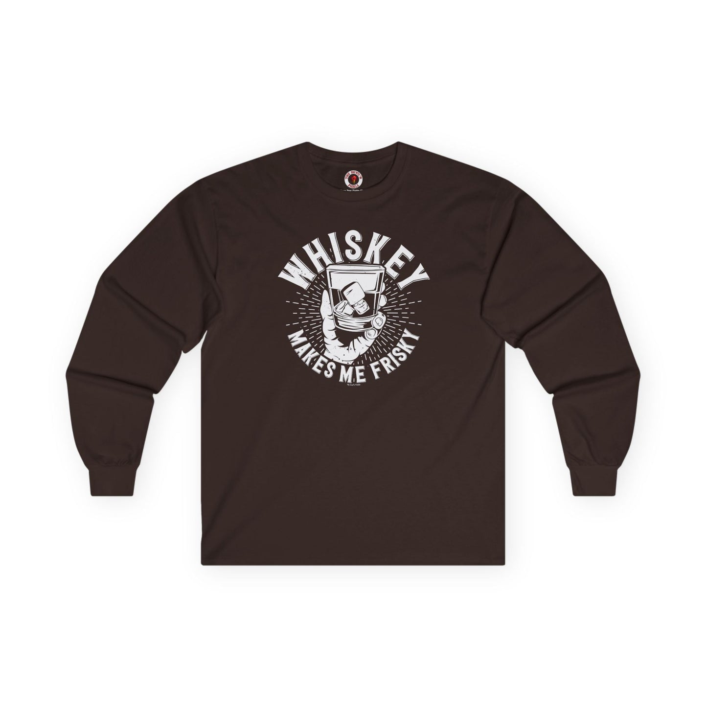 Whiskey Makes Me Frisky Long Sleeve Tee The Devil's Pickle