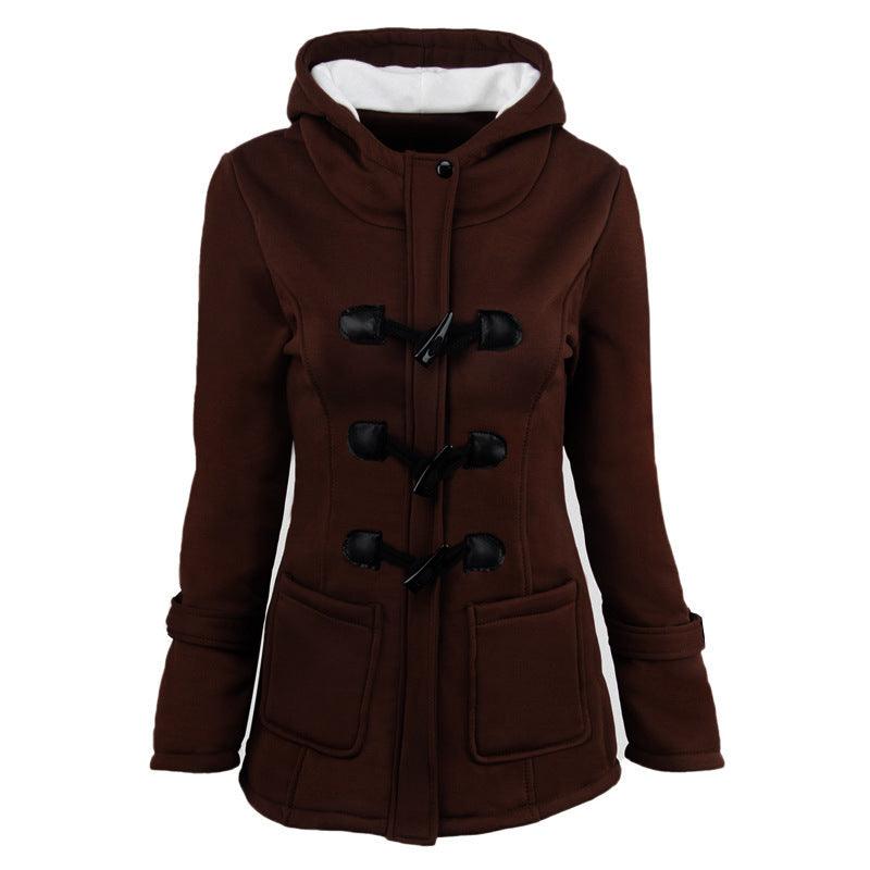 Cow Horn Button Hooded Jacket | Cozy & Stylish for the Modern Cowgirl Country in My Heart