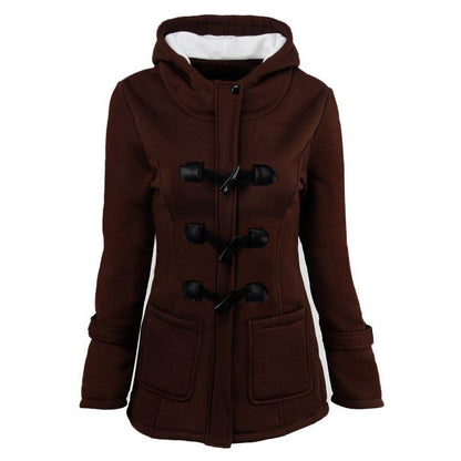Cow Horn Button Hooded Jacket | Cozy & Stylish for the Modern Cowgirl Country in My Heart