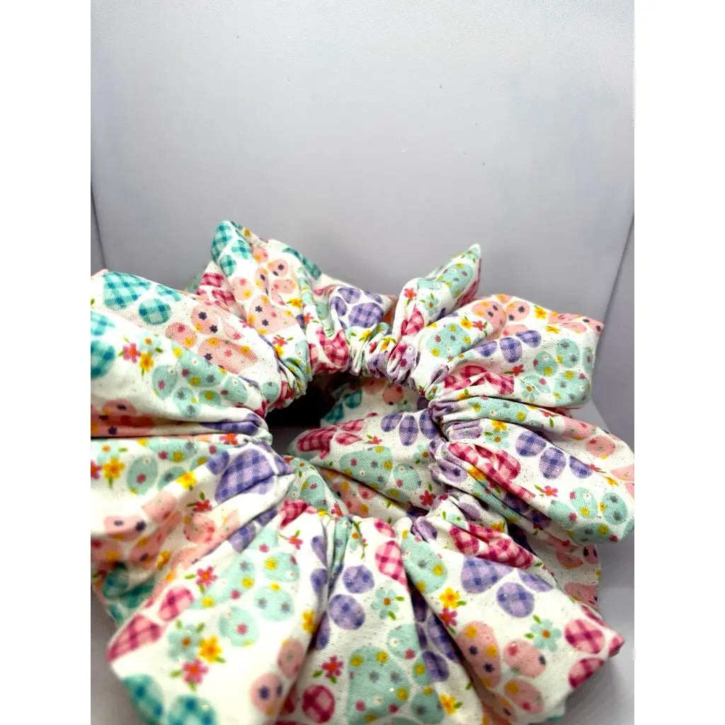 Pastel Paw Prints Spring Scrunchie Enchanted Scrunch