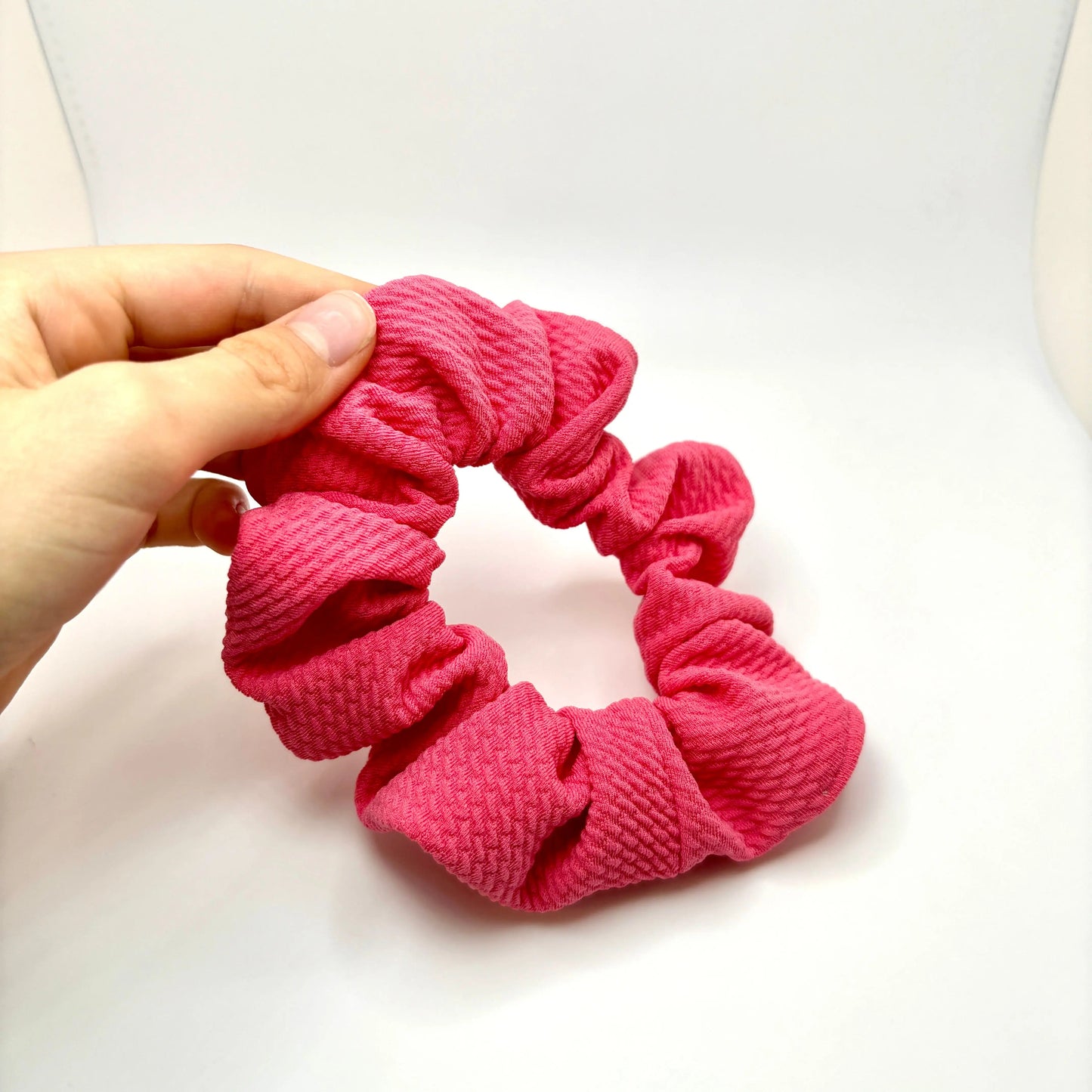 Mini Dark Coral Summer Bullet Scrunchie Enchanted Scrunch