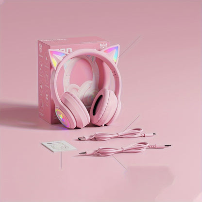 [Cat Ear Design] ONIKUMA Cute Gaming Headset | Bluetooth, Noise Cancelling, High-Quality Sound, Cat Ears NovaCart