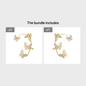 Elegant Butterfly Ear Clips | No-Piercing, All-Season, Plated K, Glass Mosaic, By Yugeweer NovaCart