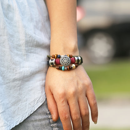 Retro Personality Cowhide Bracelets, Fashion Temperament Beaded Leather Bracelets, New Bracelets NovaCart