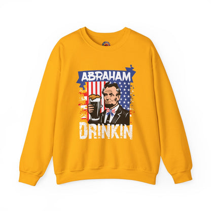 Abraham Drinking Crewneck Sweatshirt The Devil's Pickle