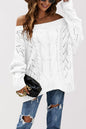 Strapless Loose Off Shoulder Solid Color Pullover Sweater Grayceful LLC
