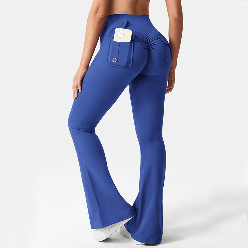 🖤 Women's High-Waisted Cargo Pocket Workout Leggings FitiqueFit