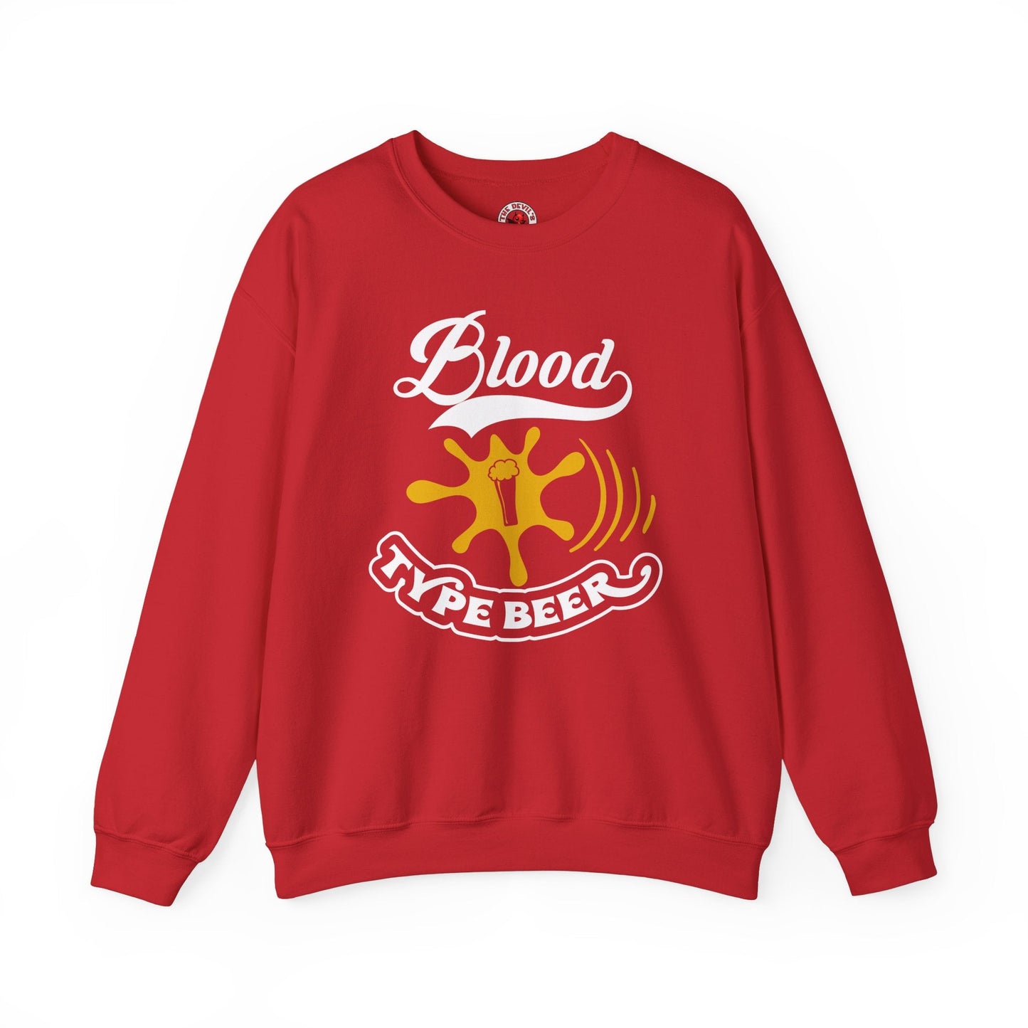 Blood Type Beer Crewneck Sweatshirt The Devil's Pickle
