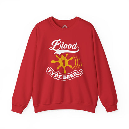 Blood Type Beer Crewneck Sweatshirt The Devil's Pickle