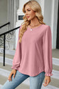 🌸 Round Neck Flounce Sleeve T-Shirt FitiqueFit