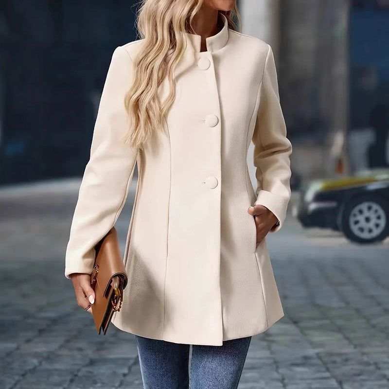 Women’s Elegant Single-Breasted Winter Overcoat FitiqueFit