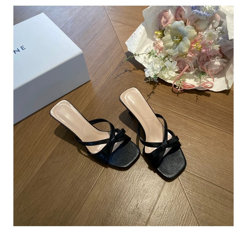Bow Tie Square Toe Stiletto Heels – High Heel Summer Pumps FitiqueFit