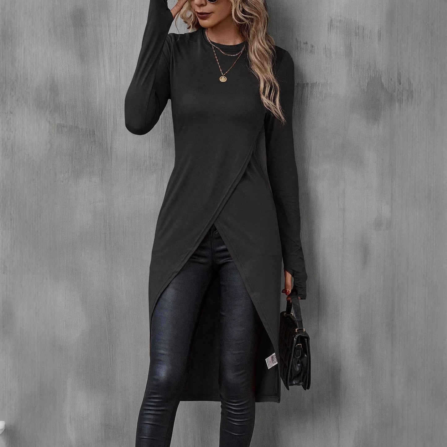 Women’s Slim Fit Long Sleeve Crew Neck Shirt FitiqueFit