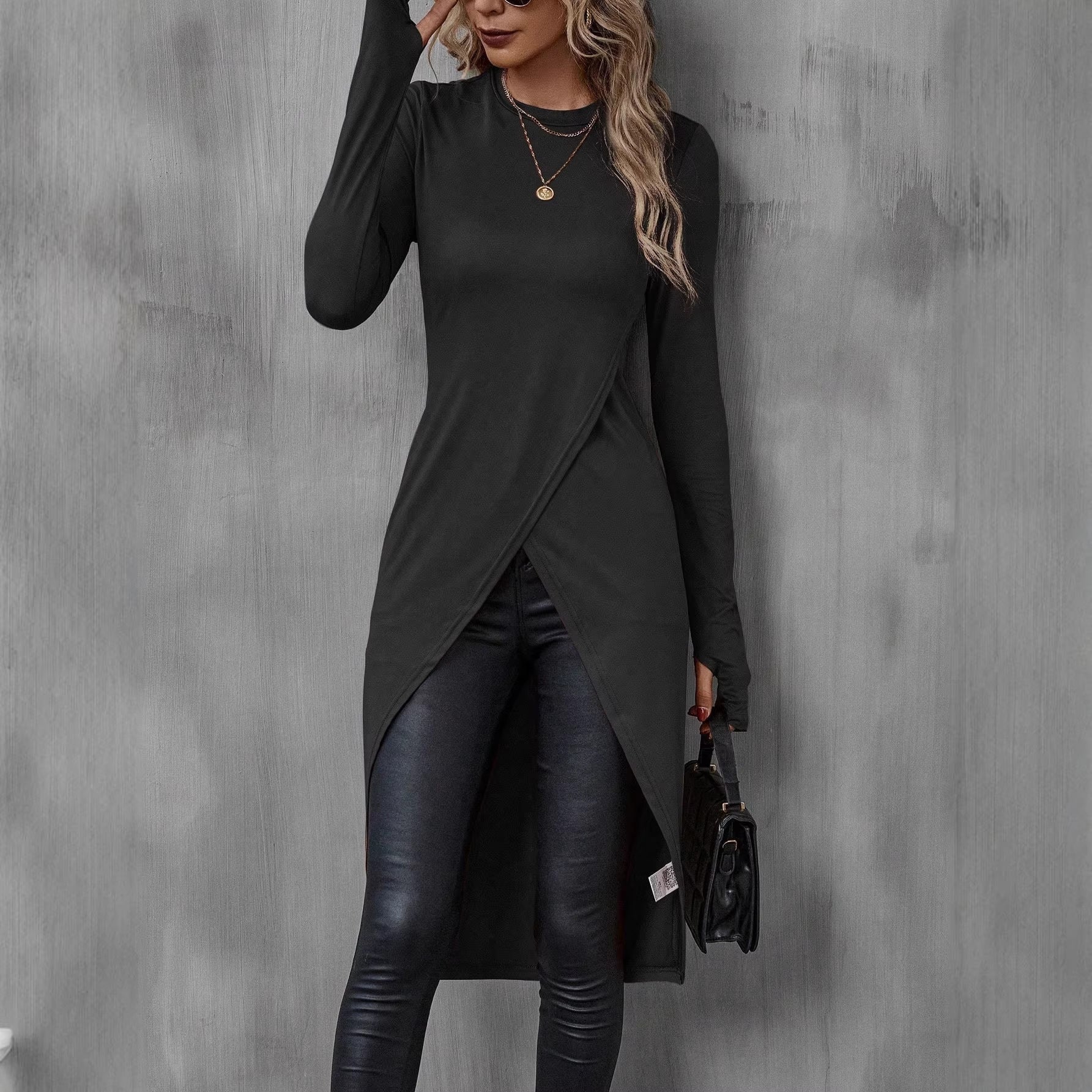 Women’s Slim Fit Long Sleeve Crew Neck Shirt FitiqueFit