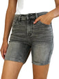 Judy Blue Full Size High Waist Washed Denim Shorts West2East Surf
