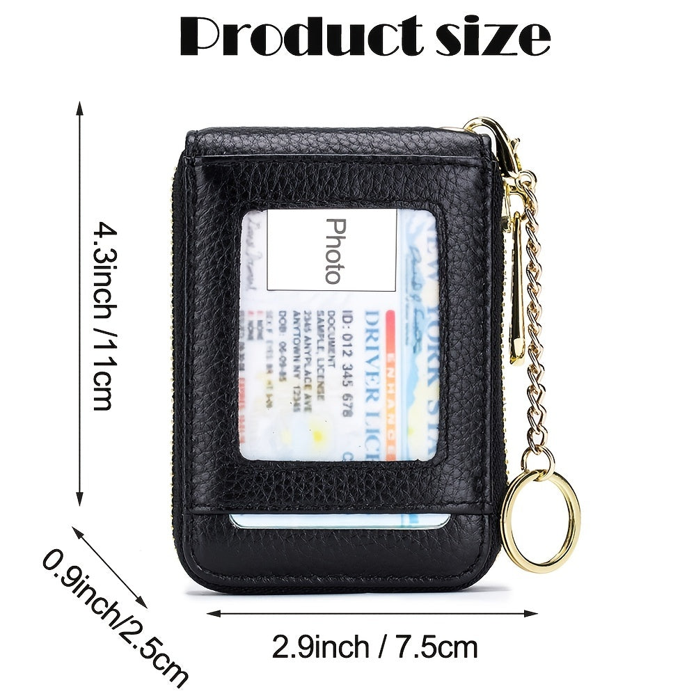 [RFID Credit Card Holder] Casual RFID Credit Card Holder, Multi-compartment Wallet - Simple Zip Around Card Case NovaCart