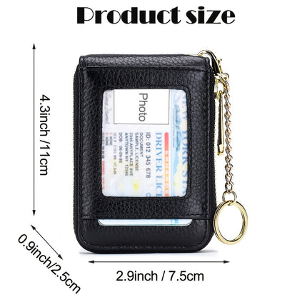 [RFID Credit Card Holder] Casual RFID Credit Card Holder, Multi-compartment Wallet - Simple Zip Around Card Case NovaCart