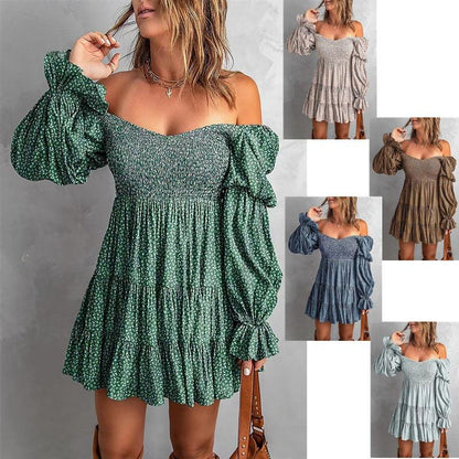 Flirty Puff Sleeve A-Line Dress | Spring & Summer Strapless Dress Country in My Heart