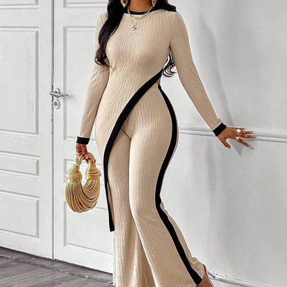 Women’s Asymmetrical Top and Pants Set FitiqueFit