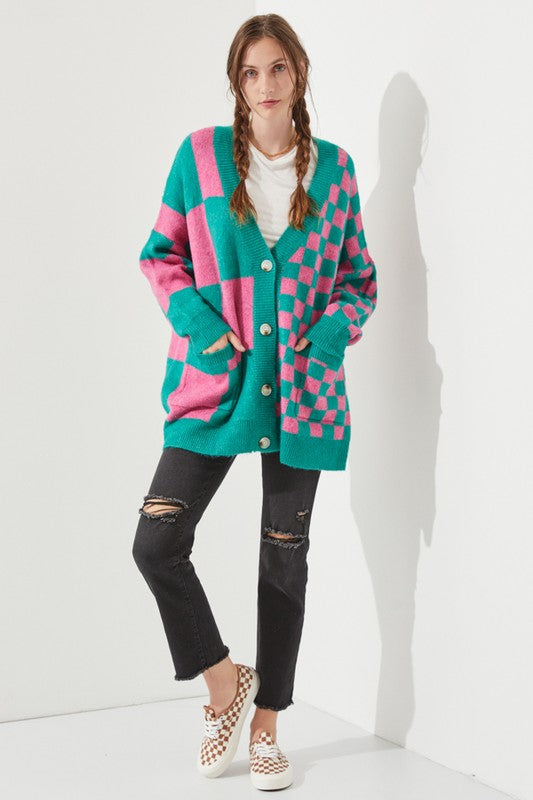 CHECKERED OVERSIZED SWEATER JJK5031P Shop Style & More | Fresh Looks, Everyday Deals & Free Shipping