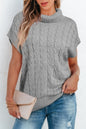 Cable Knit Turtleneck Batwing Short Sleeve Sweater Shop Style & More | Fresh Looks, Everyday Deals & Free Shipping