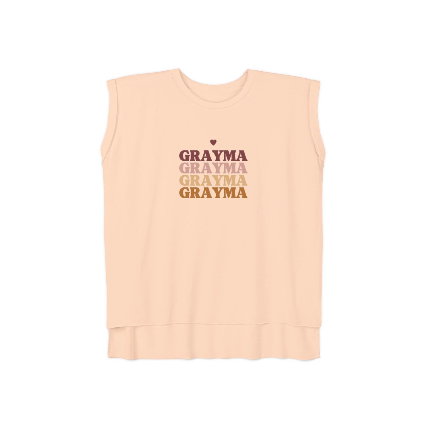 Women’s Flowy Rolled Cuffs Muscle Tee Grayceful LLC