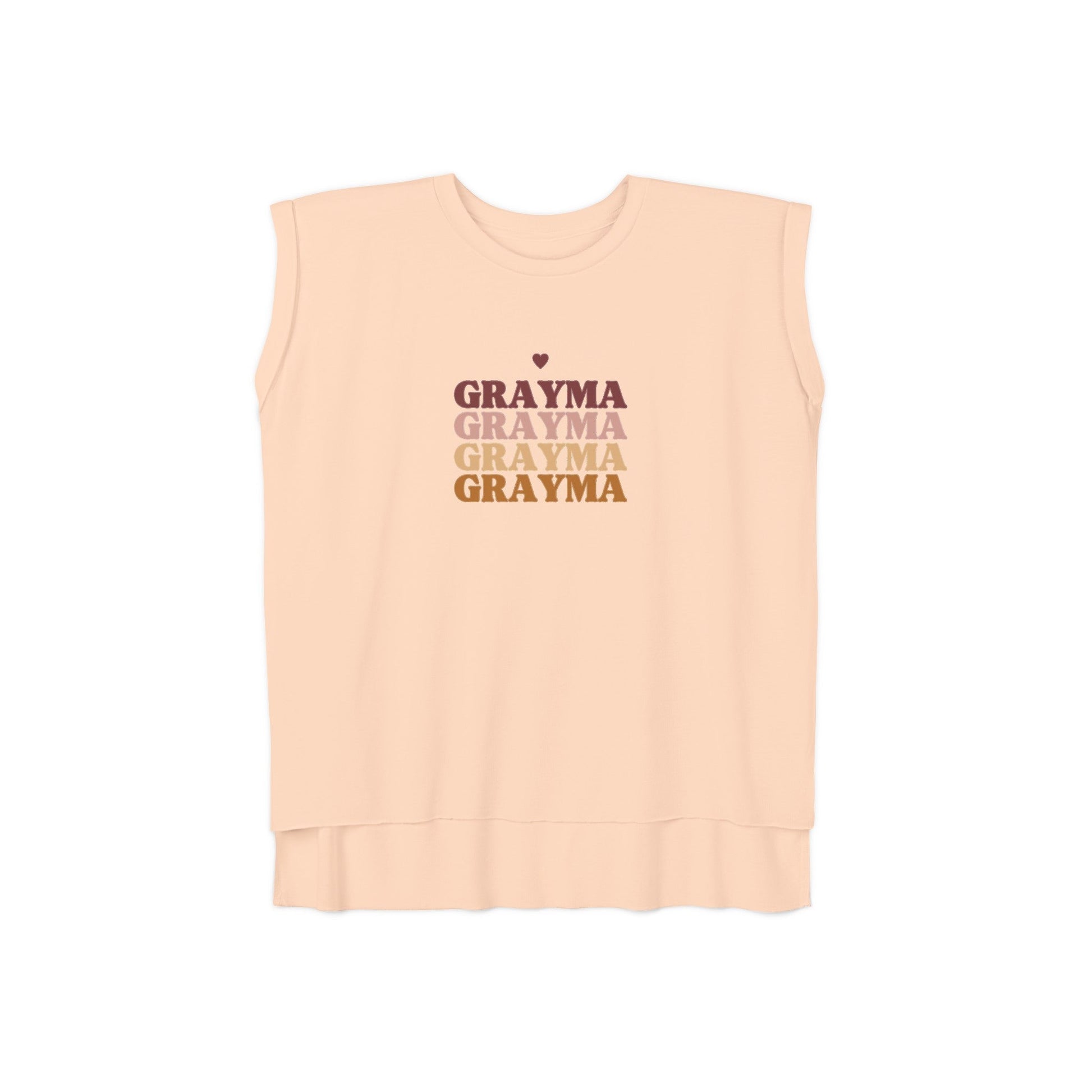 Women’s Flowy Rolled Cuffs Muscle Tee Grayceful LLC