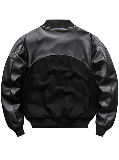 Men's Retro Embroidered Print Thick Baseball Jacket NovaCart